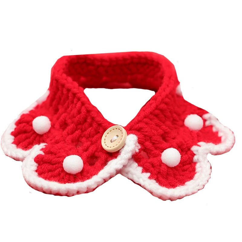 Gatos, perros y conejos domésticos, collares de punto, adornos navideños, toallas de saliva
